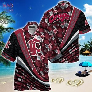 [TRENDING] Washington State Cougars Summer Hawaiian Shirt, With Tropical Flower Pattern For Fans