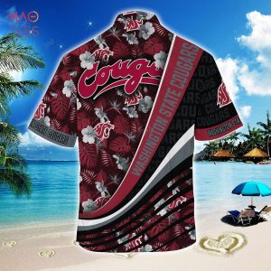 [TRENDING] Washington State Cougars Summer Hawaiian Shirt, With Tropical Flower Pattern For Fans