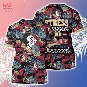 [LIMITED] Florida State Seminoles  Summer Hawaiian Shirt And Shorts, Stress Blessed Obsessed For Fans