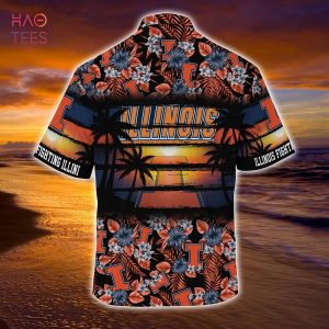 [LIMITED] Illinois Fighting Illini Summer Hawaiian Shirt, Floral Pattern For Sports Enthusiast This Year