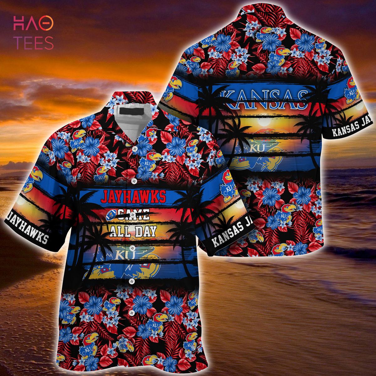 [LIMITED] Kansas Jayhawks  Summer Hawaiian Shirt, Floral Pattern For Sports Enthusiast This Year