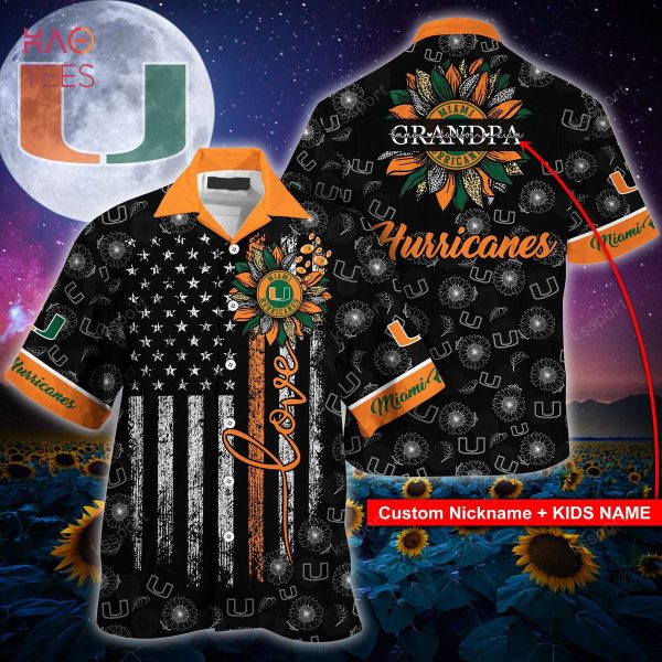 [Available] Miami Hurricanes Hawaiian Shirt  – EC81