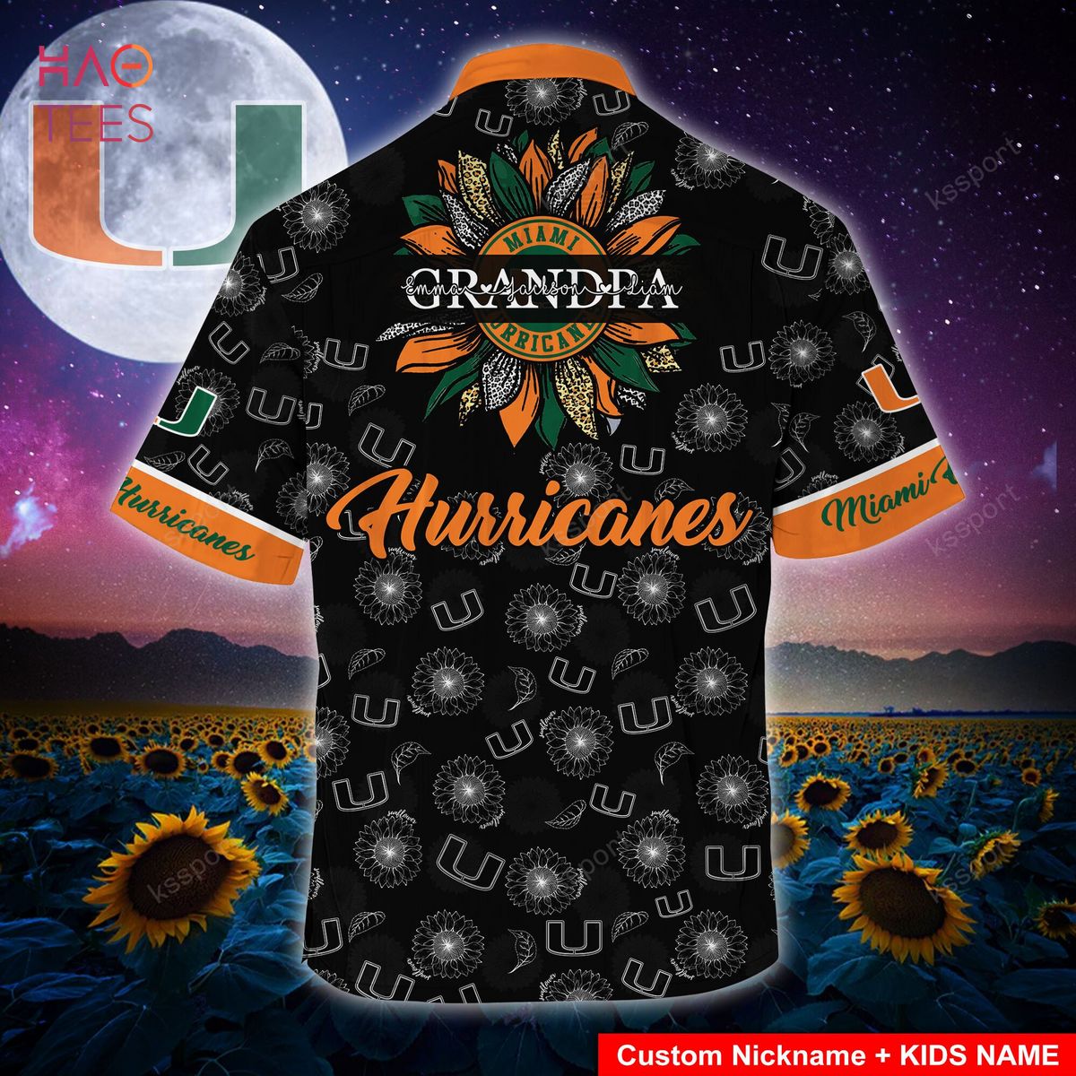 [Available] Miami Hurricanes Hawaiian Shirt  - EC81