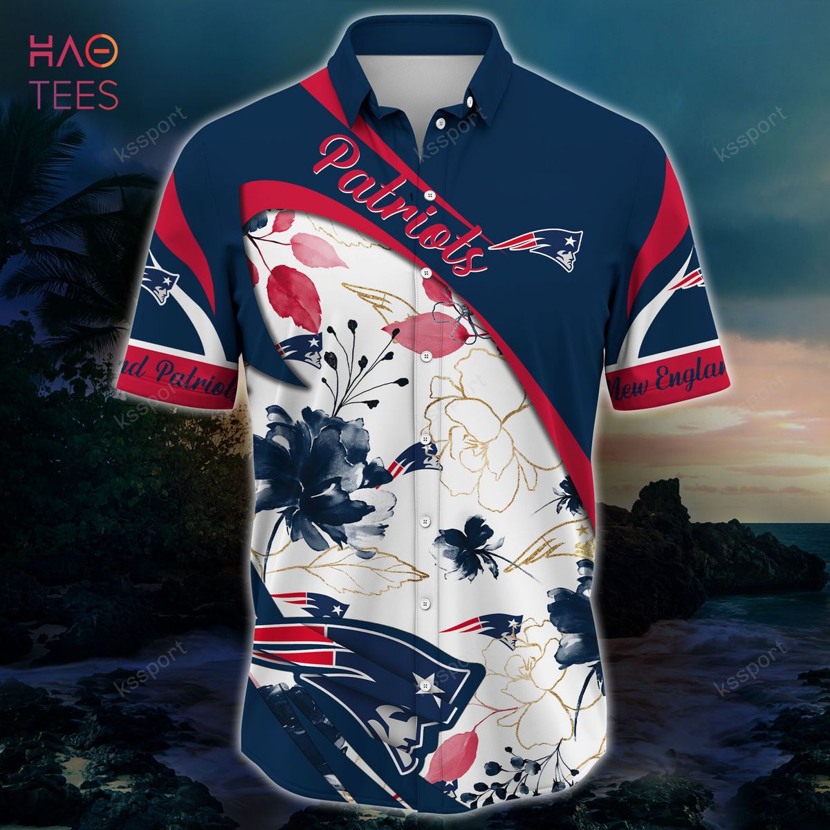 New England Patriots Hawaii Shirt Camouflage Vintage - NFL - Trendy Aloha