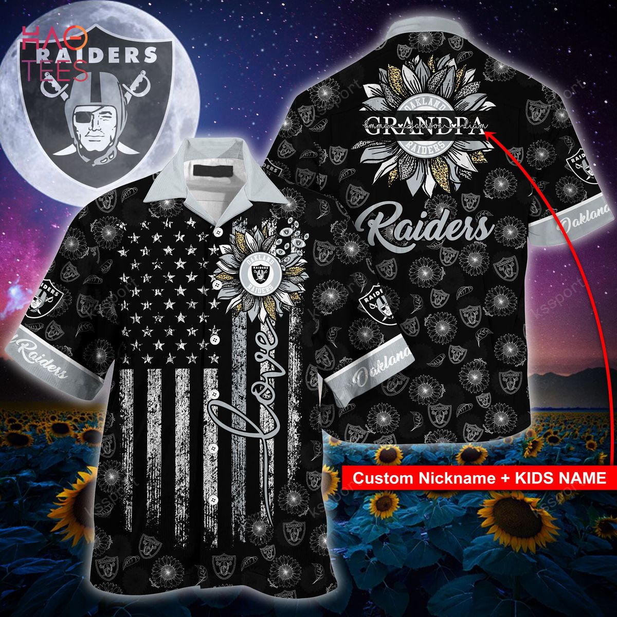 [Available] Oakland Raiders NFL Hawaiian Shirt