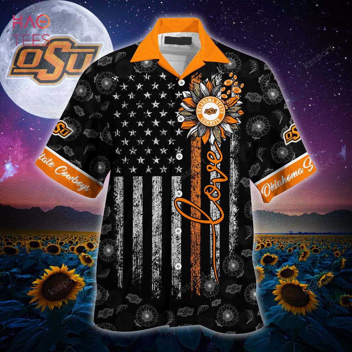 Oklahoma State Cowboys NCAA Flower Cheap Hawaiian Shirt 3D Shirt, Oklahoma  State Cowboys Football Christmas Gifts - T-shirts Low Price