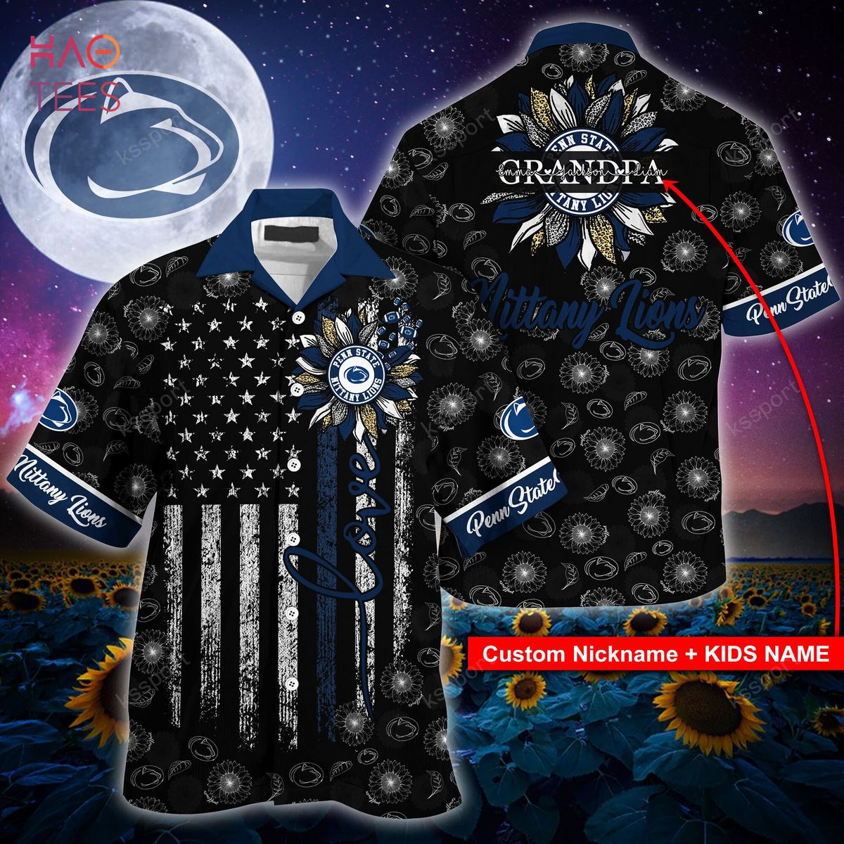 [Available] Penn State Nittany Lions Hawaiian Shirt  – GA41