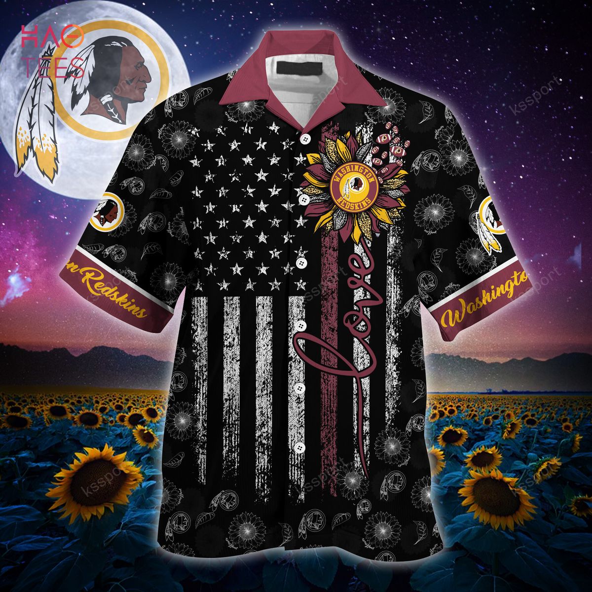 redskins hawaiian shirt