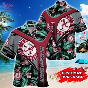 [LIMITED] Alabama Crimson Tide Customized Summer Hawaiian Shirt, With Tropical Pattern For Fans