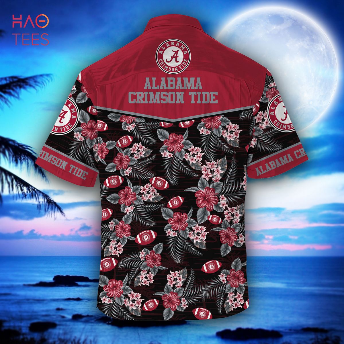 Alabama Crimson Tide Custom Name Hawaii Shirt Summer Button Up Shirt For  Men Women