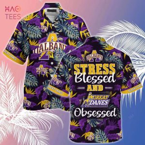 [LIMITED] Albany Great Danes Summer Hawaiian Shirt And Shorts, Stress Blessed Obsessed For Fans