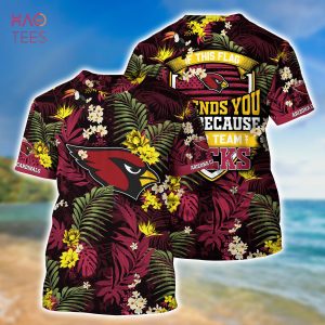 [LIMITED] Arizona Cardinals NFL-Summer Hawaiian Shirt And Shorts,  With Tropical Patterns For Fans