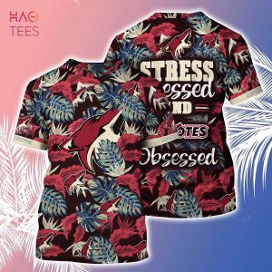 [LIMITED] Arizona Coyotes NHL-Summer Hawaiian Shirt And Shorts, Stress Blessed Obsessed For Fans