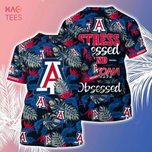 [LIMITED] Arizona Wildcats Summer Hawaiian Shirt And Shorts, Stress Blessed Obsessed For Fans