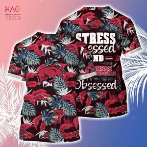 [LIMITED] Arkansas Razorbacks  Summer Hawaiian Shirt And Shorts, Stress Blessed Obsessed For Fans