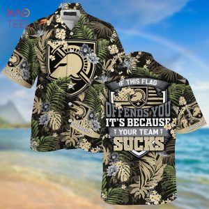 LIMITED] Army Black Knights Summer Hawaiian Shirt And Shorts, With Tropical  Patterns For Fans