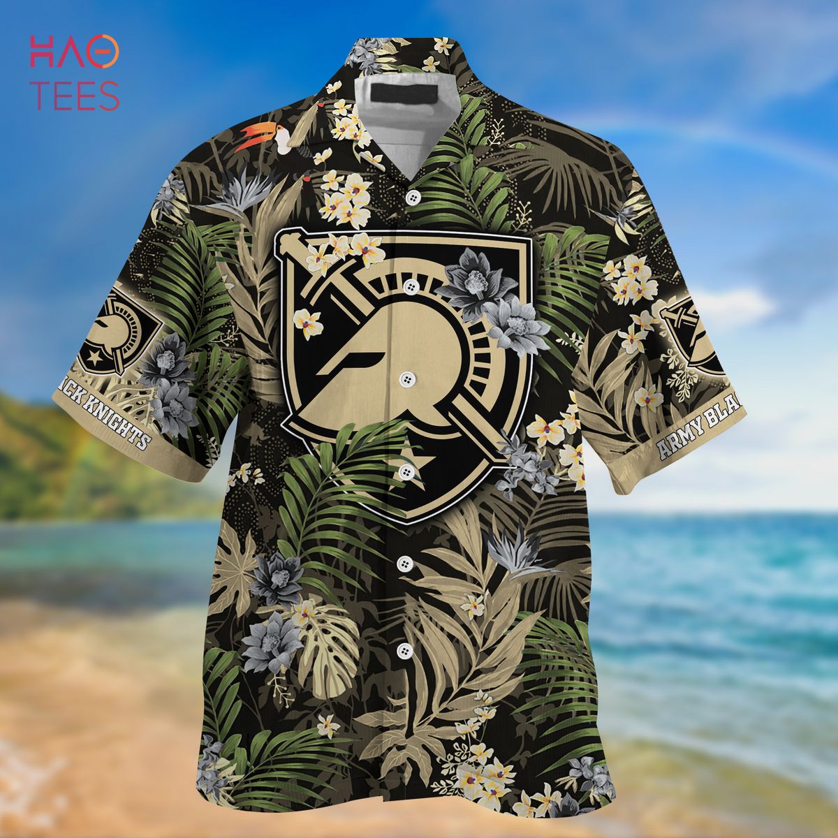 LIMITED] Army Black Knights Summer Hawaiian Shirt And Shorts, With Tropical  Patterns For Fans