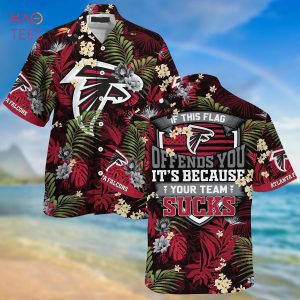 [LIMITED] Atlanta Falcons NFL-Summer Hawaiian Shirt And Shorts,  With Tropical Patterns For Fans