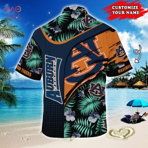 [LIMITED] Auburn Tigers Customized Summer Hawaiian Shirt, With Tropical Pattern For Fans