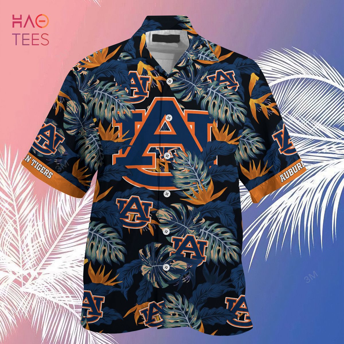 Aloha NCAA Auburn Tigers Baseball Jersey Hibiscus Flowers Cool