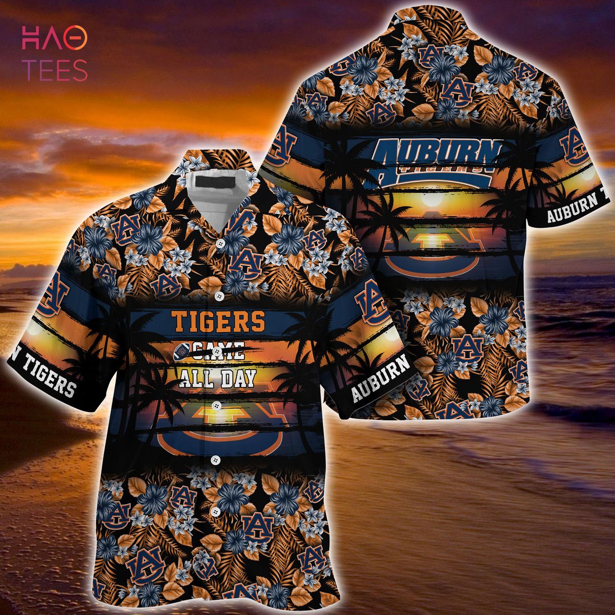 [LIMITED] Auburn Tigers Summer Hawaiian Shirt, Floral Pattern For Sports Enthusiast This Year