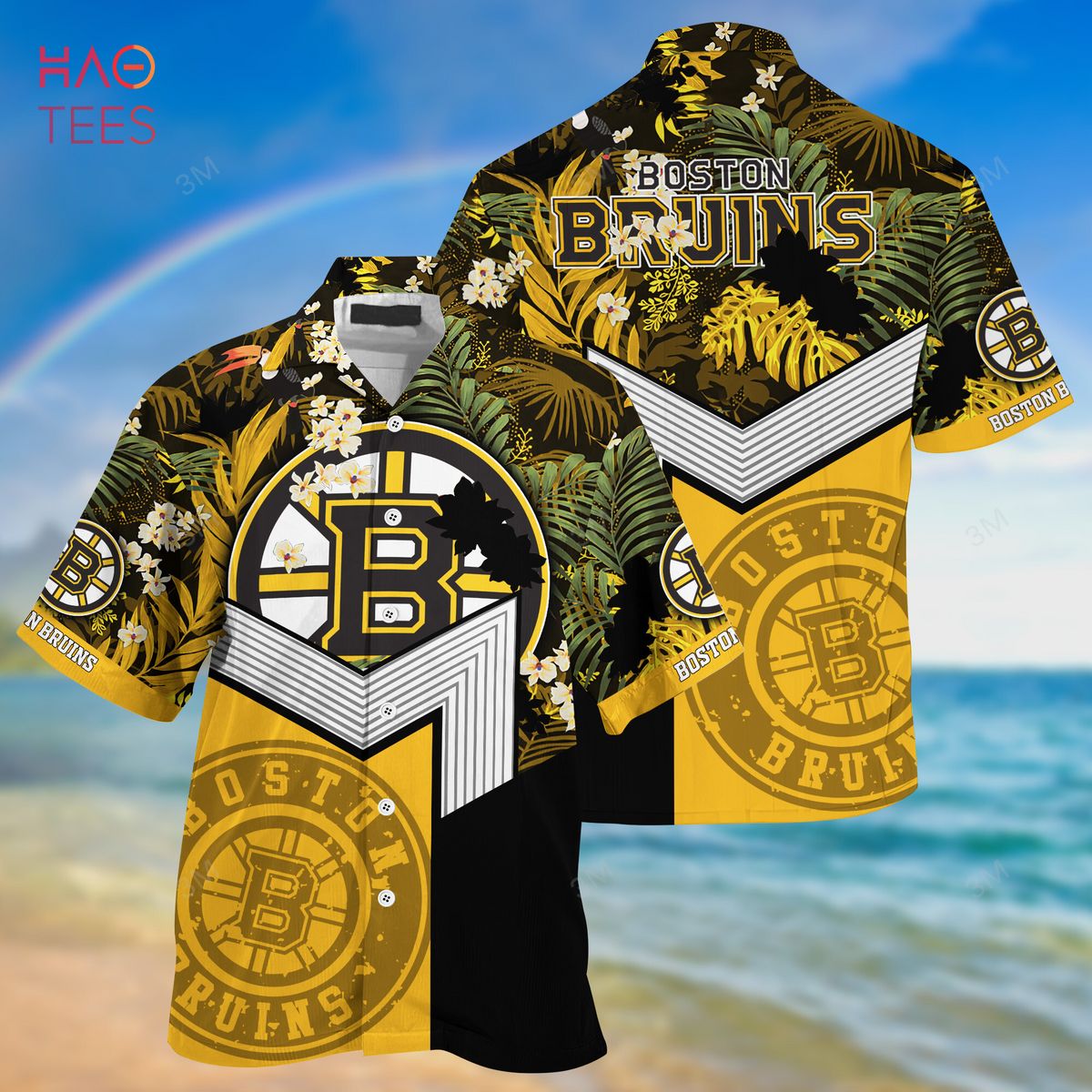 [LIMITED] Boston Bruins NHL Hawaiian Shirt And Shorts, New Collection For This Summer