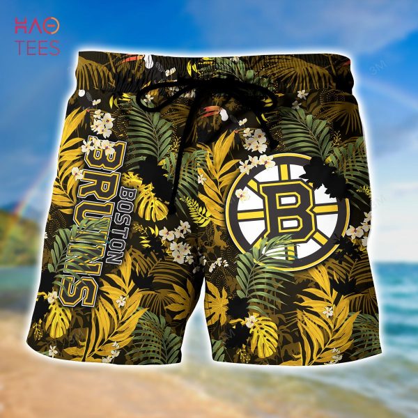 [LIMITED] Boston Bruins NHL Hawaiian Shirt And Shorts, New Collection For This Summer
