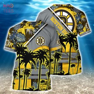 [LIMITED] Boston Bruins NHL-Summer Hawaiian Shirt And Shorts, For Fans This Season
