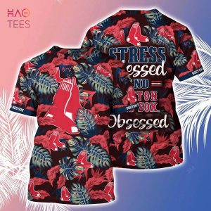 [LIMITED] Boston Red Sox MLB-Summer Hawaiian Shirt And Shorts, Stress Blessed Obsessed For Fans
