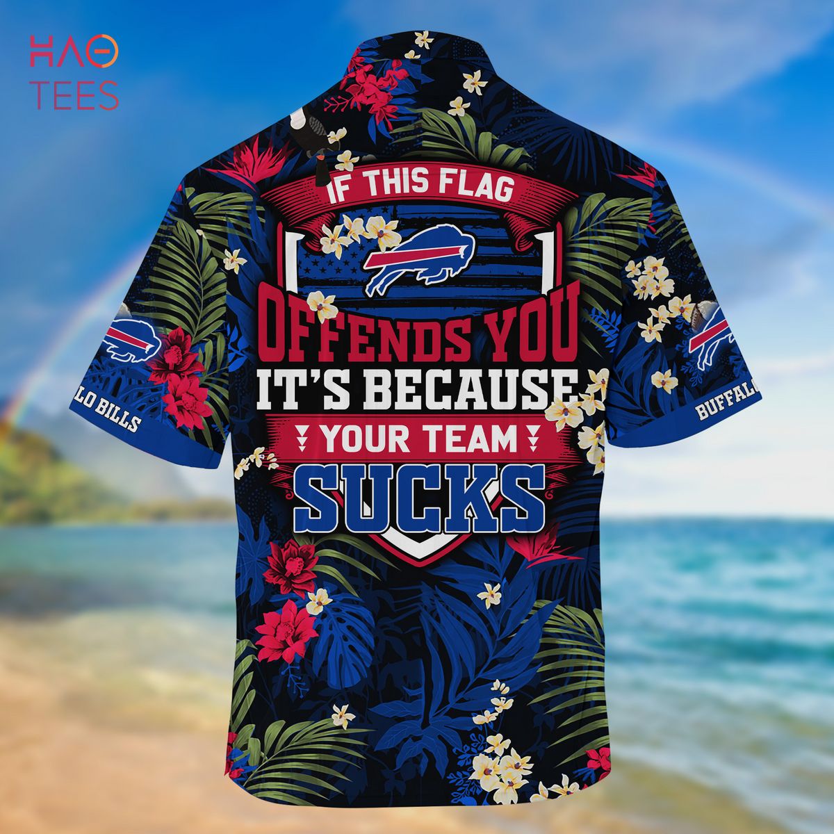 Buffalo Bills Hawaiian Shirt Tropical Floral Hawaiian Shirt