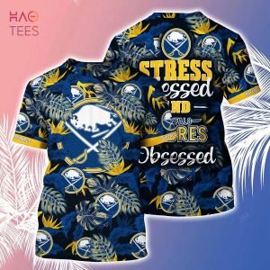 [LIMITED] Buffalo Sabres NHL-Summer Hawaiian Shirt And Shorts, Stress Blessed Obsessed For Fans