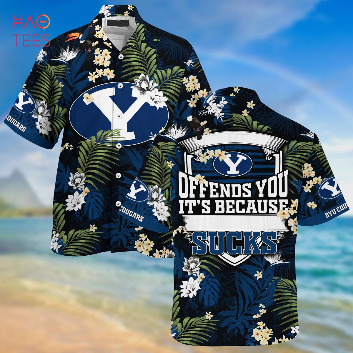 NCAA Byu Cougars Flower Cheap Hawaiian Shirt 3D Shirt, Byu Cougars Mens  Gifts - T-shirts Low Price