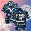 [LIMITED] BYU Cougars Summer Hawaiian Shirt And Shorts, Stress Blessed Obsessed For Fans