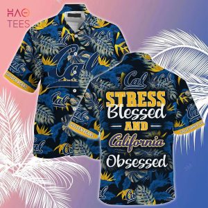 [LIMITED] California Golden Bears Summer Hawaiian Shirt And Shorts, Stress Blessed Obsessed For Fans