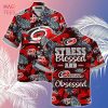 [LIMITED] Carolina Hurricanes NHL-Summer Hawaiian Shirt And Shorts, Stress Blessed Obsessed For Fans
