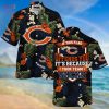 [LIMITED] Chicago Bears NFL-Summer Hawaiian Shirt And Shorts, Stress Blessed Obsessed For Fans