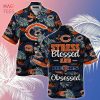 [LIMITED] Chicago Bears NFL-Summer Hawaiian Shirt And Shorts, Stress Blessed Obsessed For Fans