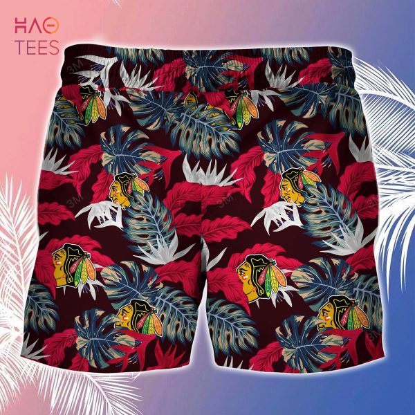 [LIMITED] Chicago Blackhawks NHL-Summer Hawaiian Shirt And Shorts, Stress Blessed Obsessed For Fans