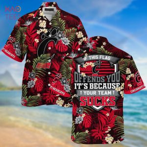 [LIMITED] Cincinnati Bearcats Summer Hawaiian Shirt And Shorts,  With Tropical Patterns For Fans