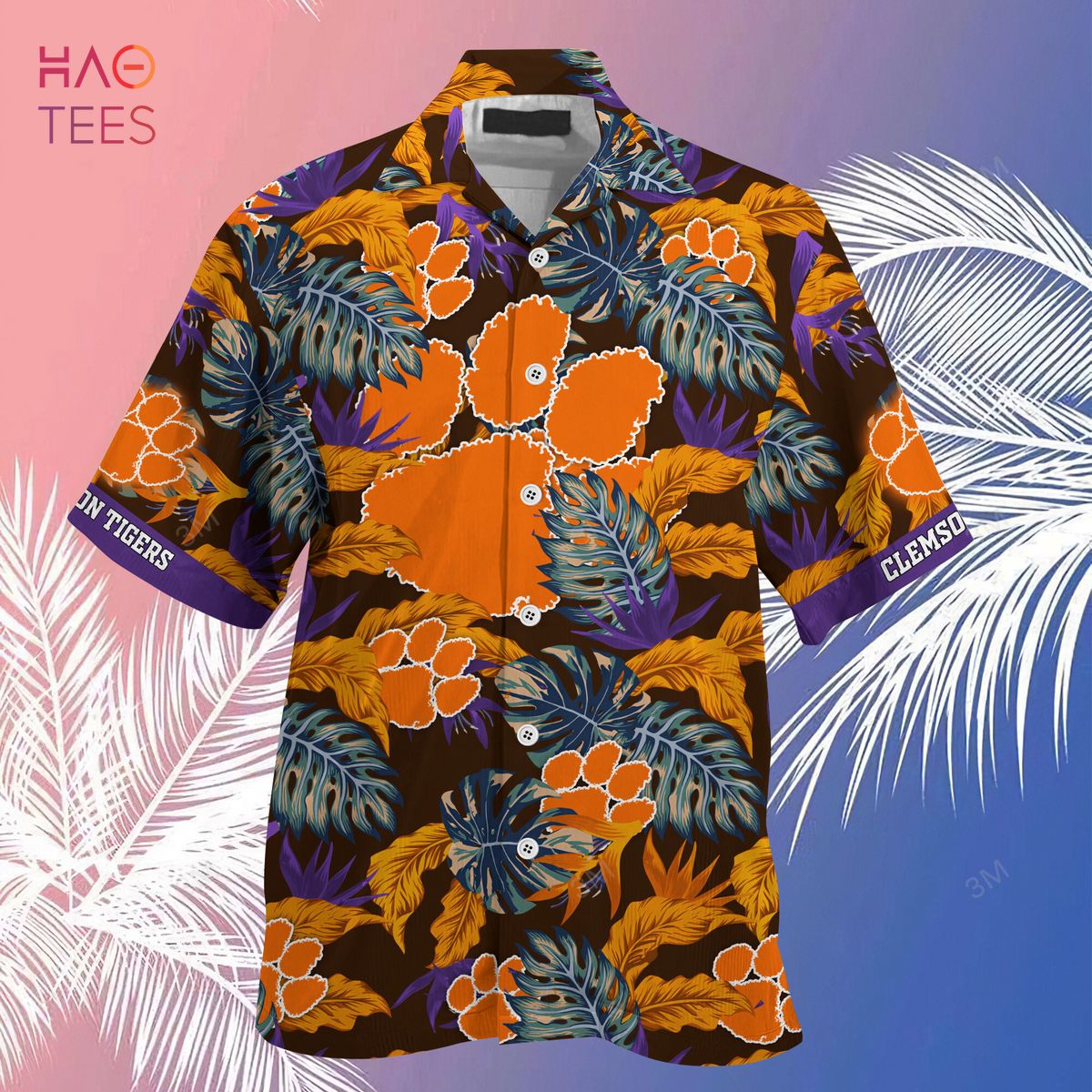 Tiger Stripe Black Orange Hawaiian Shirt