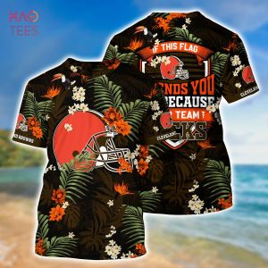 [LIMITED] Cleveland Browns NFL-Summer Hawaiian Shirt And Shorts,  With Tropical Patterns For Fans