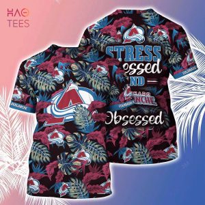 [LIMITED] Colorado Avalanche NHL-Summer Hawaiian Shirt And Shorts, Stress Blessed Obsessed For Fans