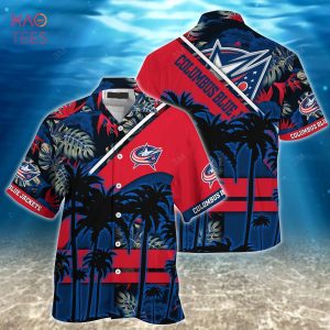 [LIMITED] Columbus Blue Jackets NHL-Summer Hawaiian Shirt And Shorts, For Fans This Season