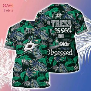 [LIMITED] Dallas Stars NHL-Summer Hawaiian Shirt And Shorts, Stress Blessed Obsessed For Fans