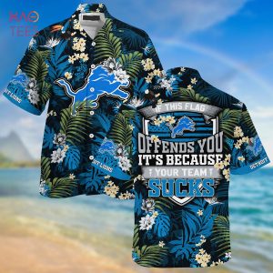 NFL Detroit Lions Tropical Hawaiian Shirt And Shorts