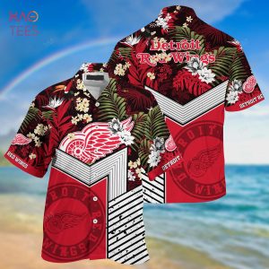 [LIMITED] Detroit Red Wings NHL Hawaiian Shirt And Shorts, New Collection For This Summer