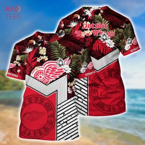 [LIMITED] Detroit Red Wings NHL Hawaiian Shirt And Shorts, New Collection For This Summer