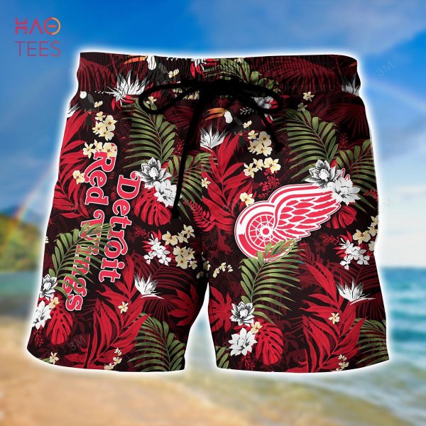 [LIMITED] Detroit Red Wings NHL Hawaiian Shirt And Shorts, New Collection For This Summer – TE11