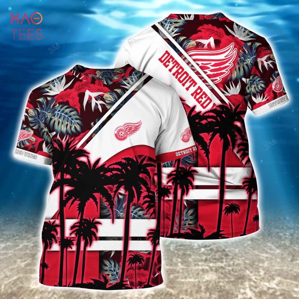 [LIMITED] Detroit Red Wings NHL-Summer Hawaiian Shirt And Shorts, For Fans This Season