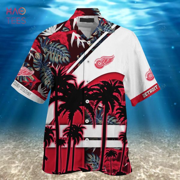 [LIMITED] Detroit Red Wings NHL-Summer Hawaiian Shirt And Shorts, For Fans This Season